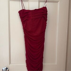 Princess Polly Red Ruched Dress